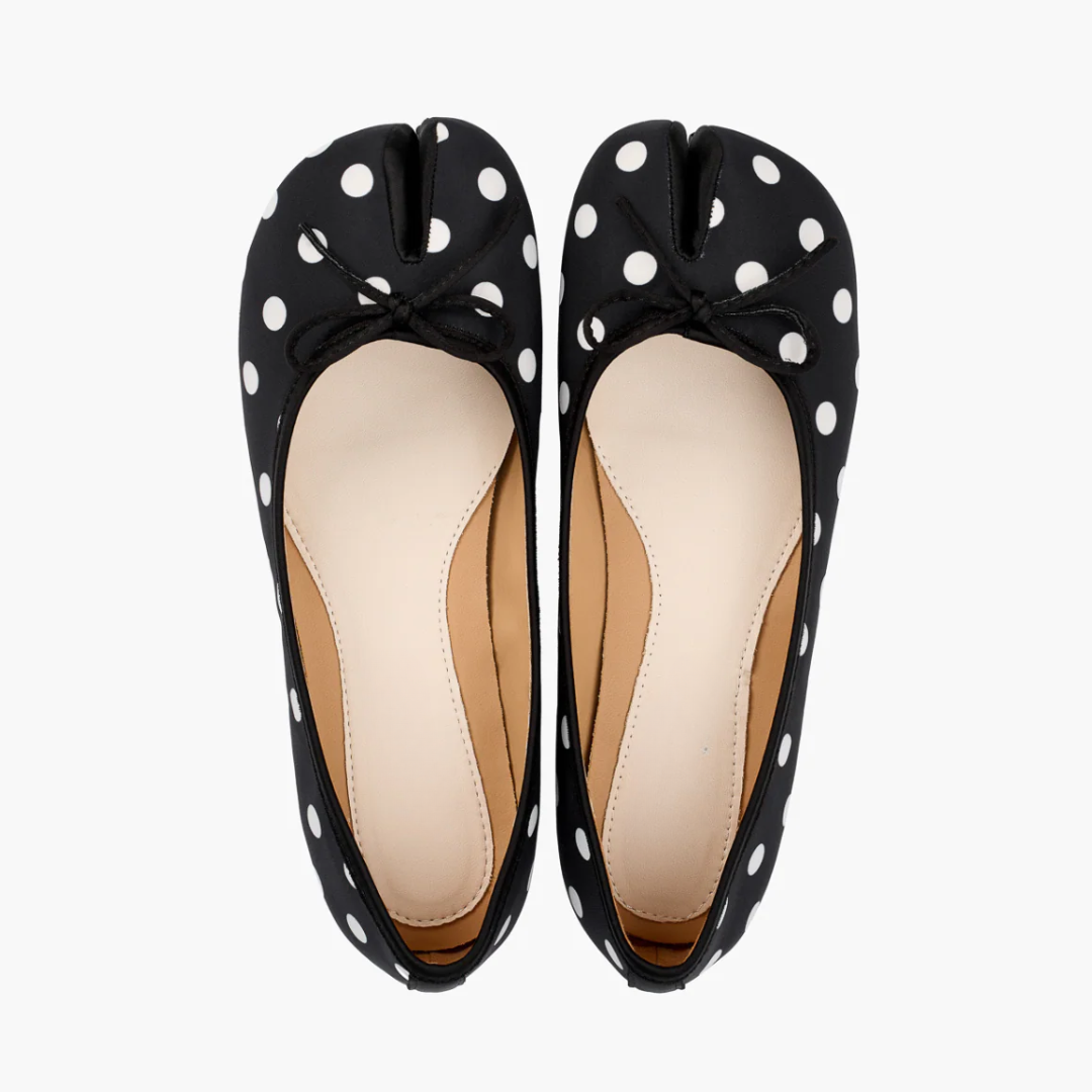Women Retro Polka Dots Split Toe Tabi