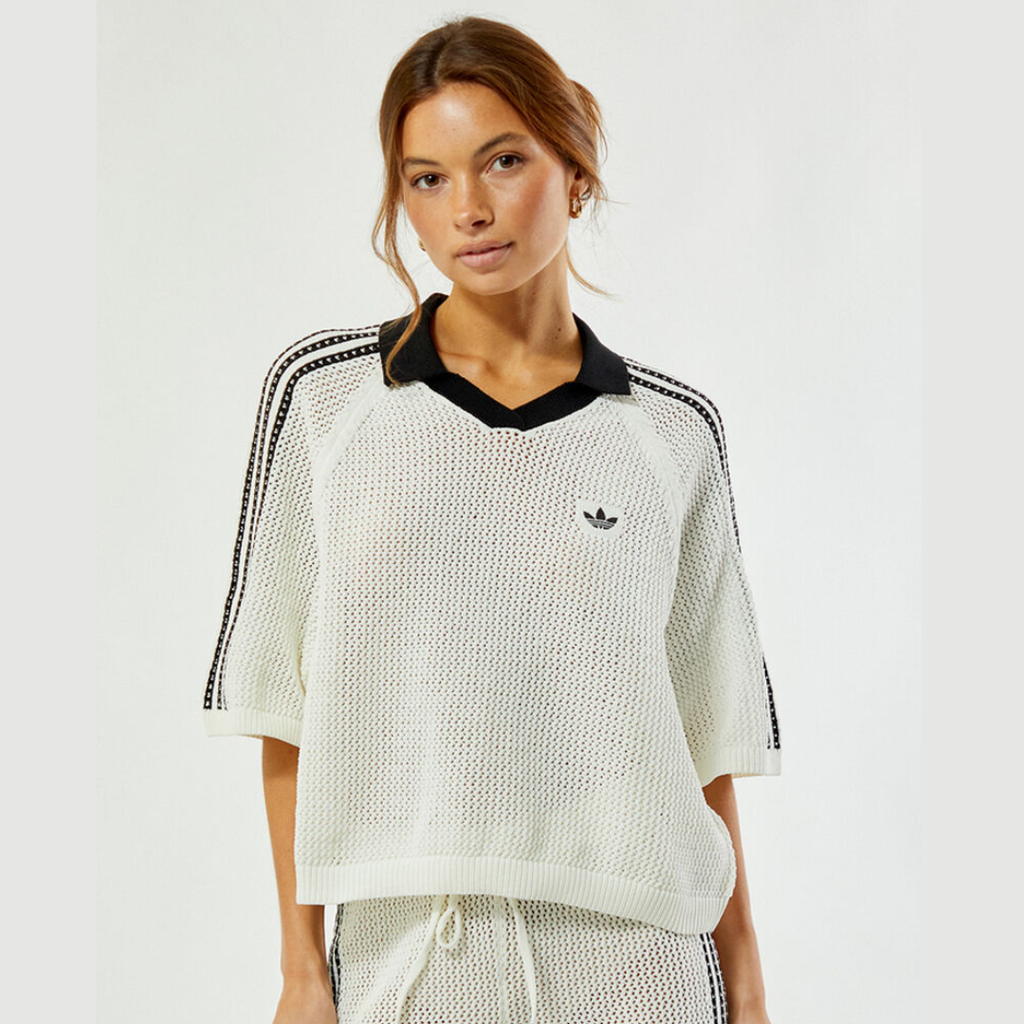 CROCHETED POLO SWEATER