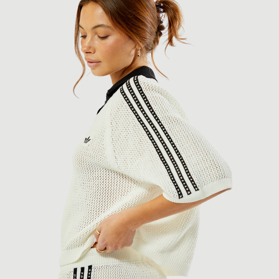 CROCHETED POLO SWEATER