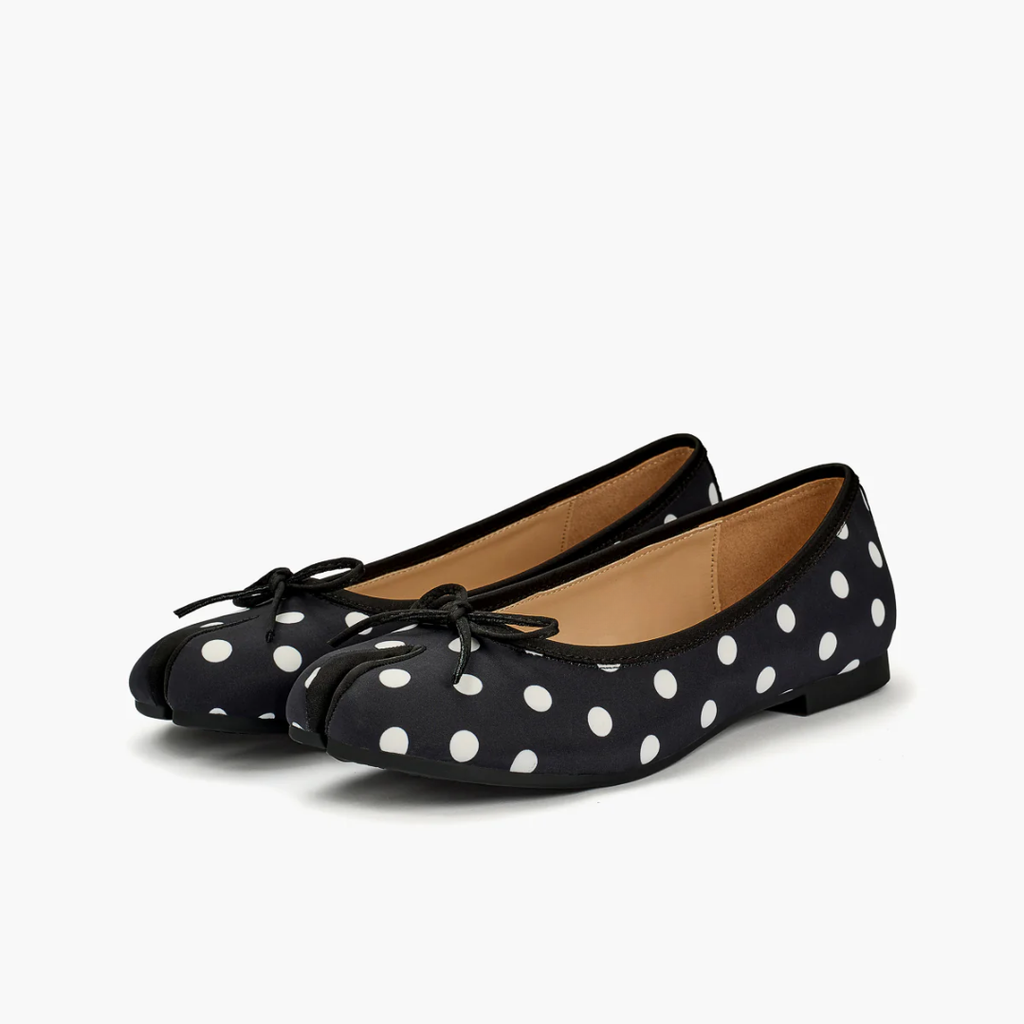 Women Retro Polka Dots Split Toe Tabi