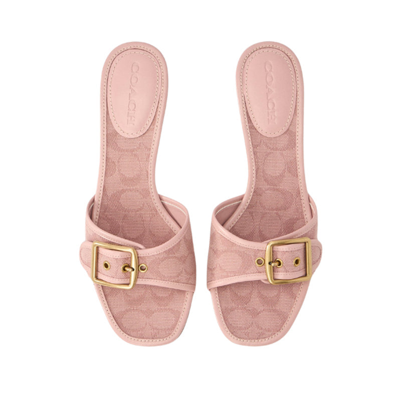 Margot Sandal in Signature Canvas Pink