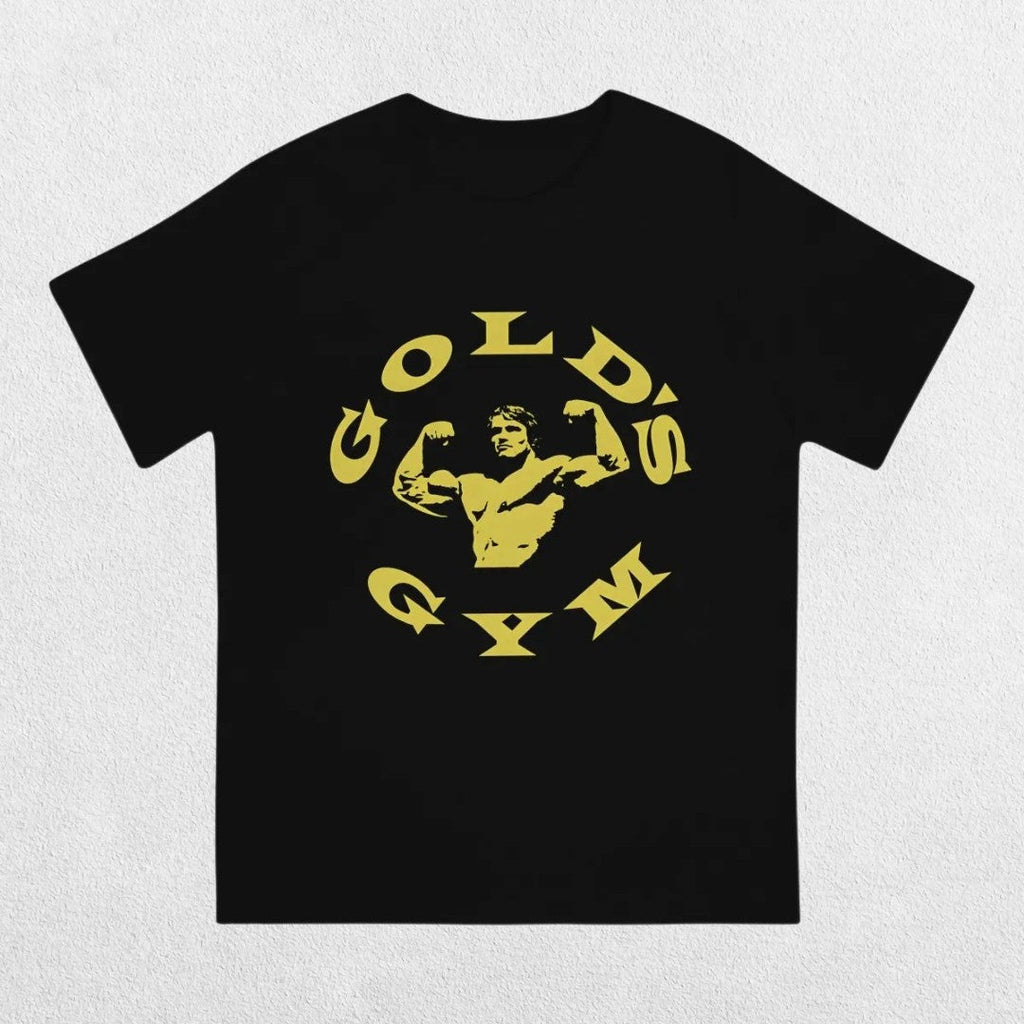 Arnold Schwarzenegger Gold's Gym T-Shirt - Goth Harajuku Crewneck Tee