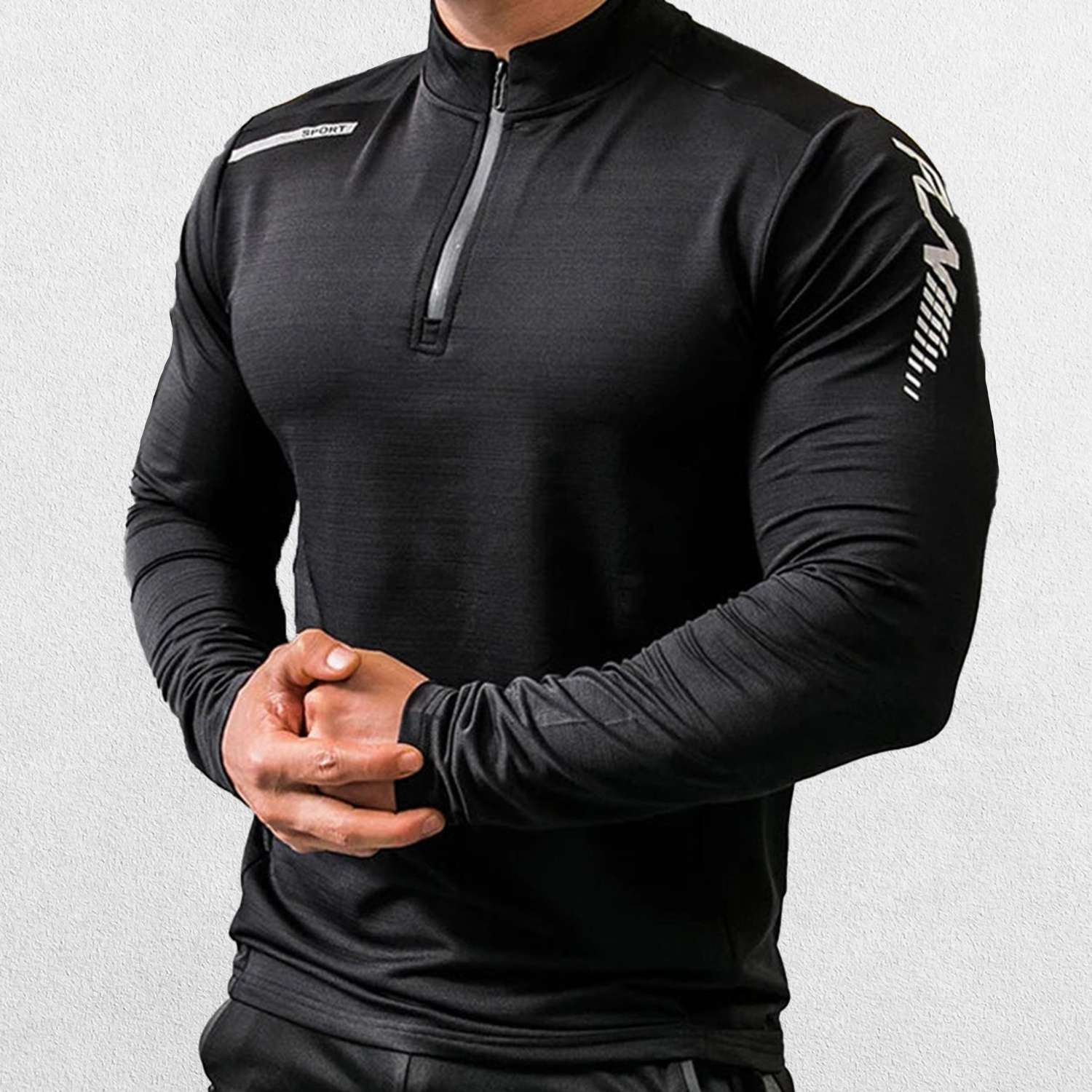GPW Men's Compression Shirt - Long Sleeve Rashguard for Fitness