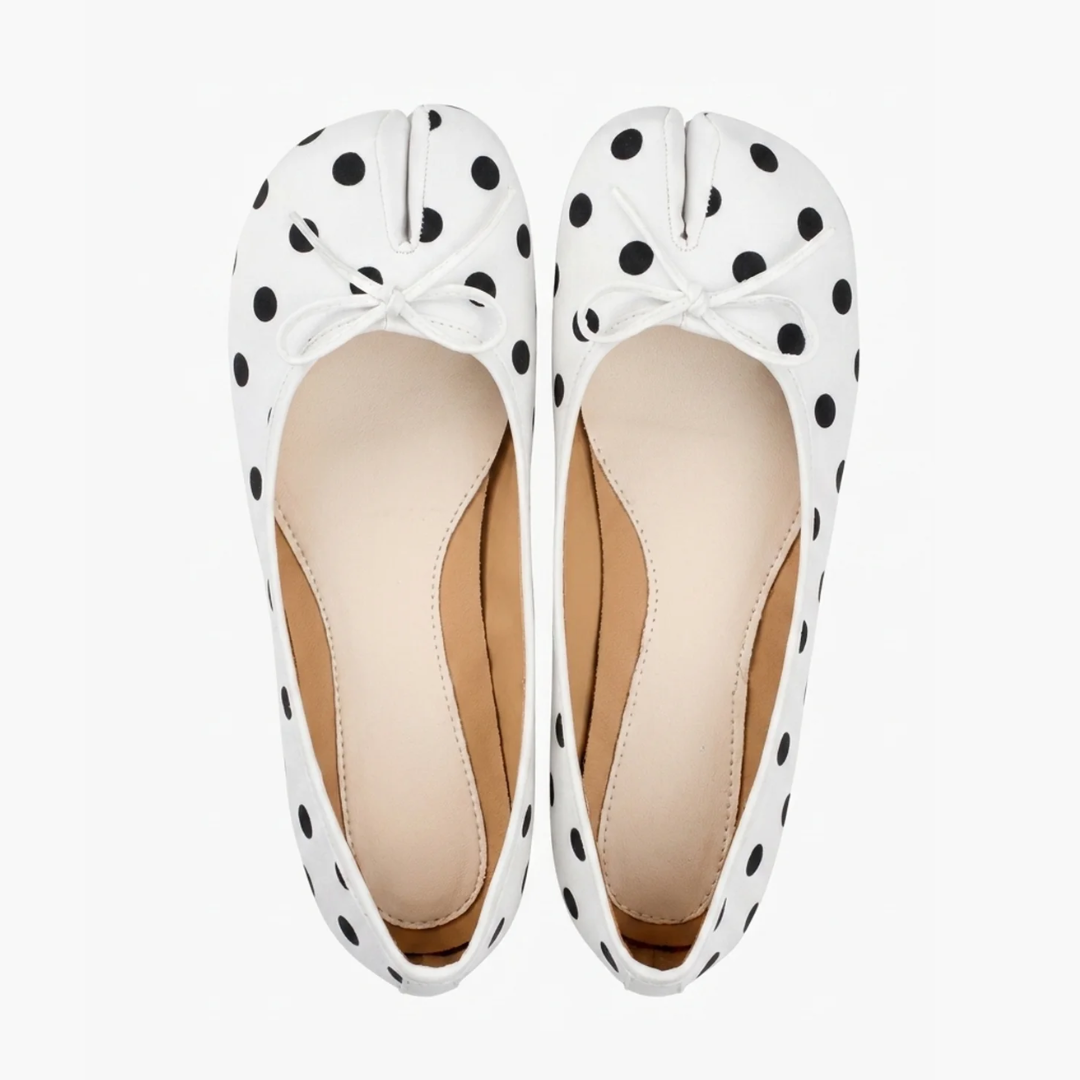 Women Retro Polka Dots Split Toe Tabi
