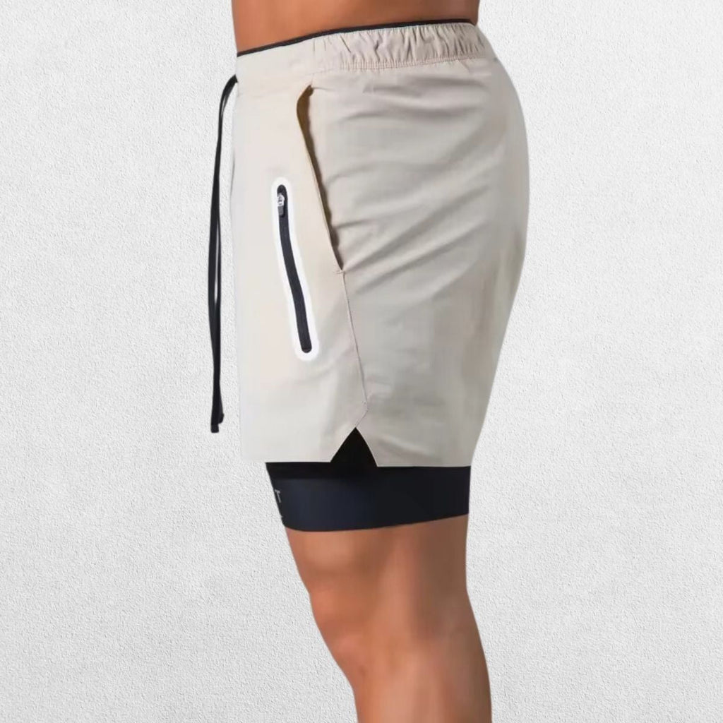 GPW Men's Double-Layered Gym Training Shorts