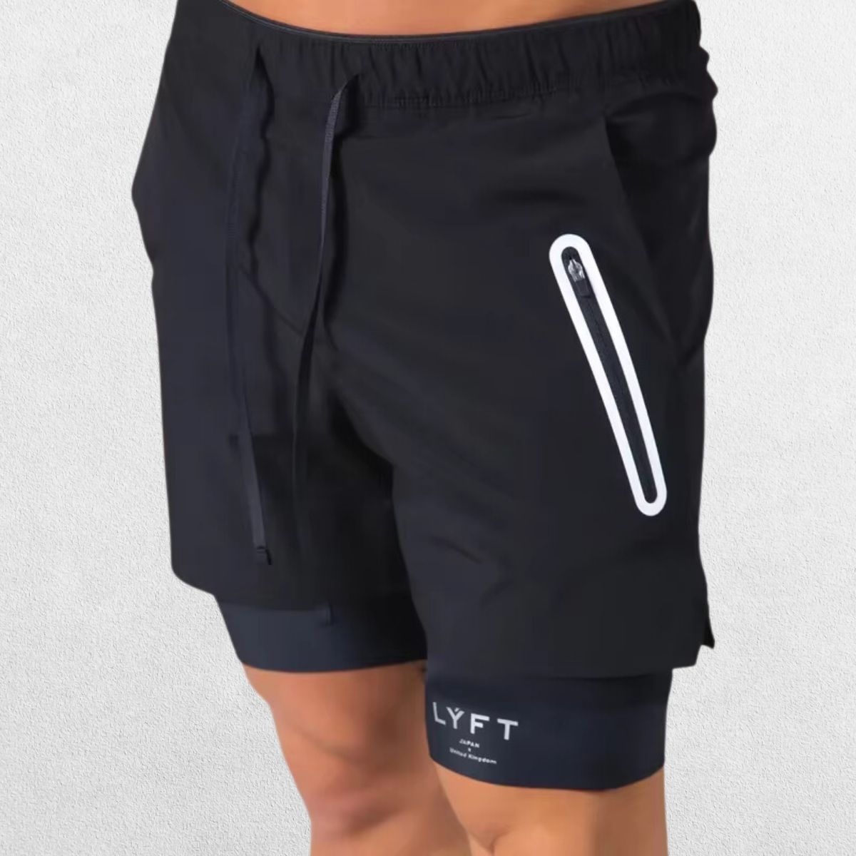 GPW Men's Double-Layered Gym Training Shorts