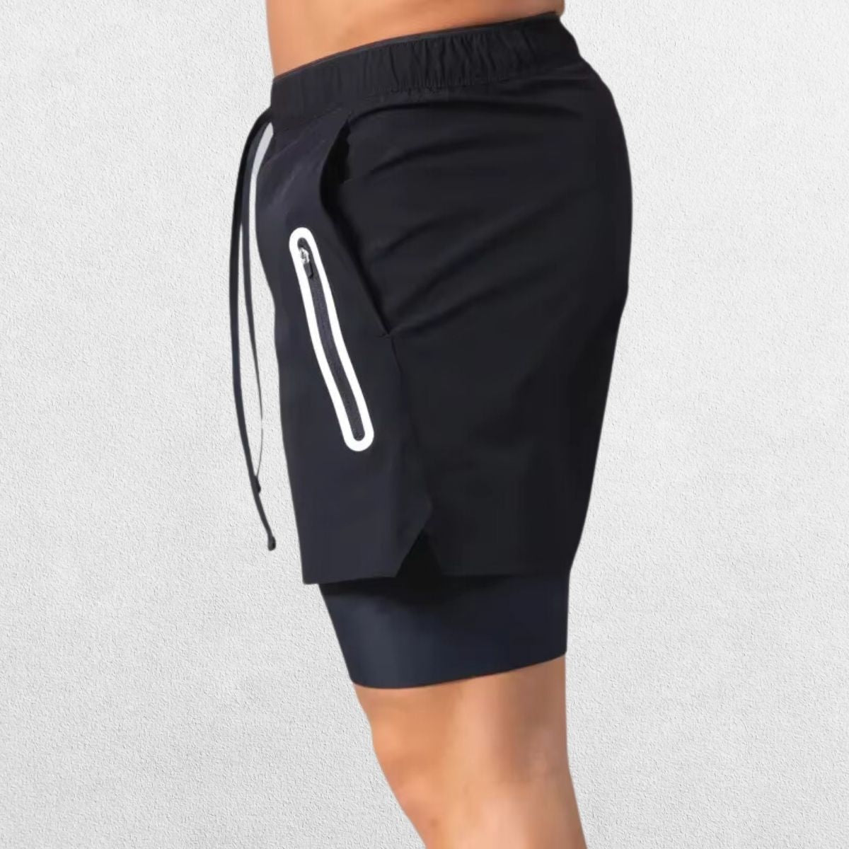 GPW Men's Double-Layered Gym Training Shorts