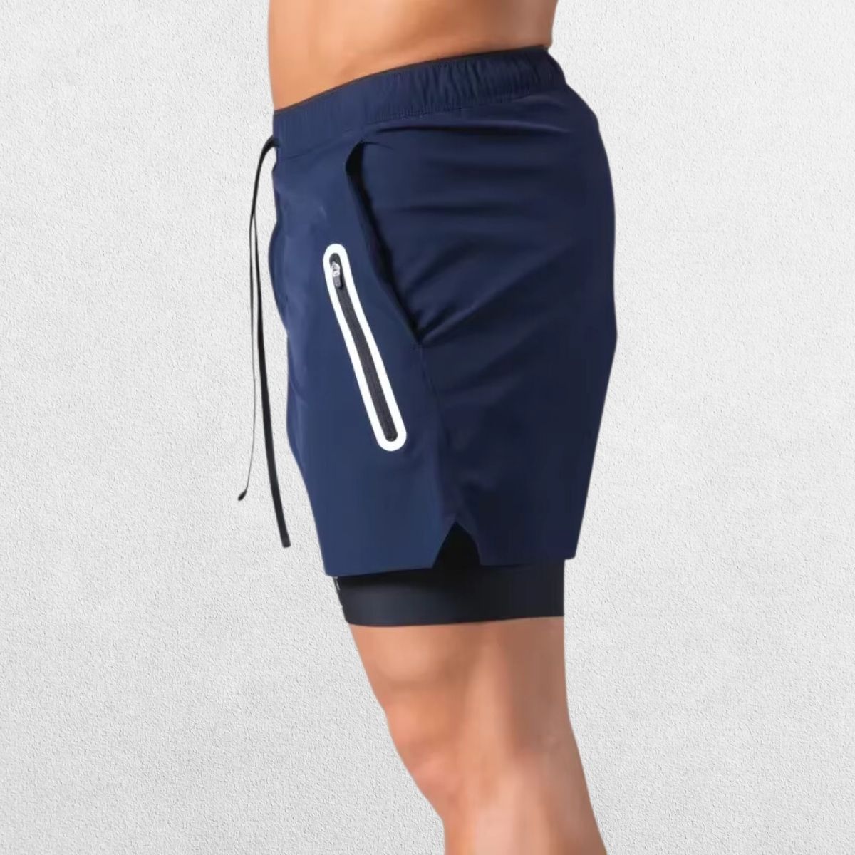 GPW Men's Double-Layered Gym Training Shorts