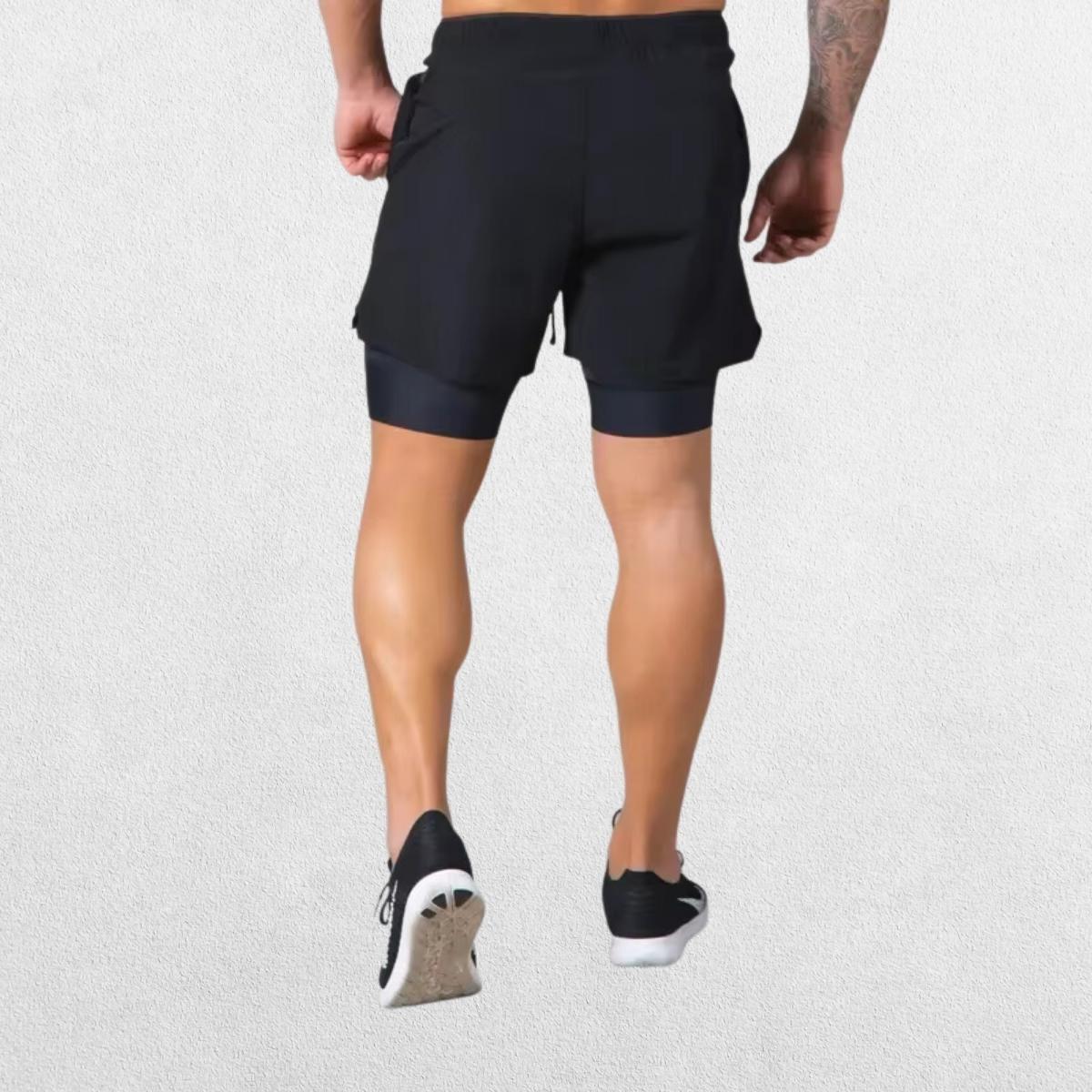 GPW Men's Double-Layered Gym Training Shorts