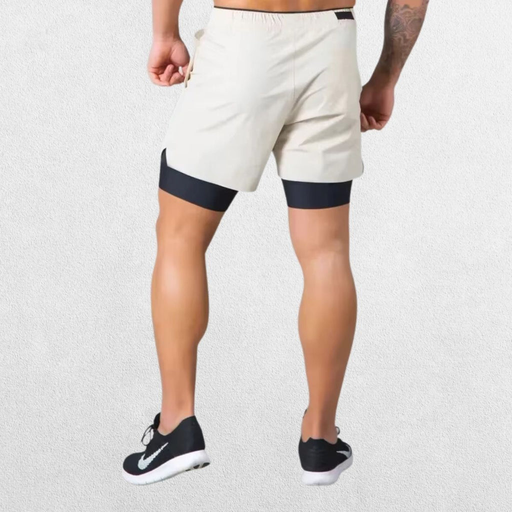 GPW Men's Double-Layered Gym Training Shorts