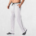 GPW Men’s Lightweight Loose Fit Open Bottom Mesh Athletic Trousers with Zipper Pockets