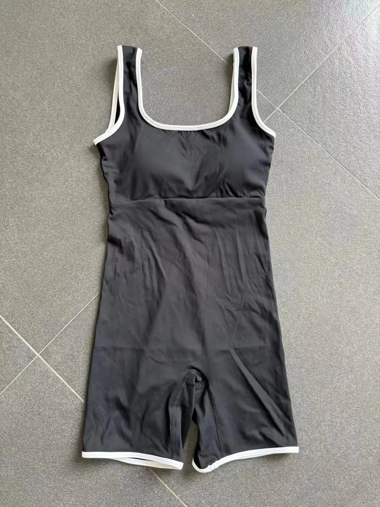 Women Color Blocked Yoga Jumpsuit Sleeveless Romper Elastic Quick Drying Fitness Workout Sportswear One-Piece Short Yoga Clothes