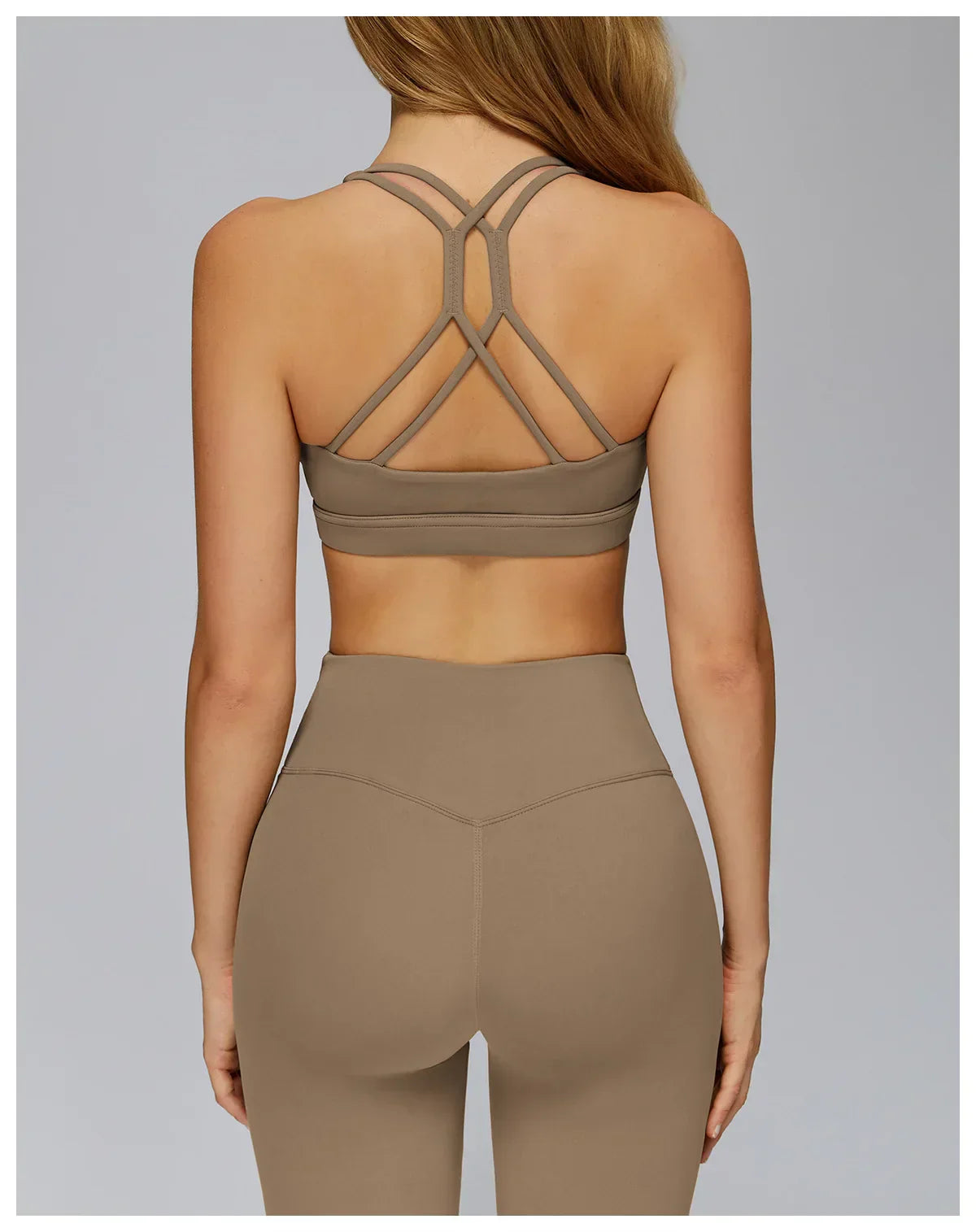 Women Tops Back Cross Strap Tank Top Push Up Underwear Running Sports Bra Breathable Soft Fitness Beauty Solid Color Yoga Bra
