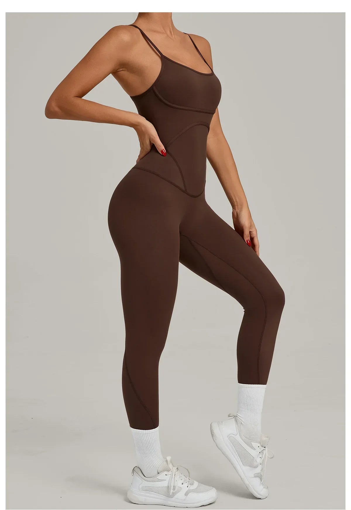 Fitness Jumpsuit Women Tracksuit Sports Playsuit Running One Piece Yoga Suit Scrunch Backless Set Rompers Gym Clothes