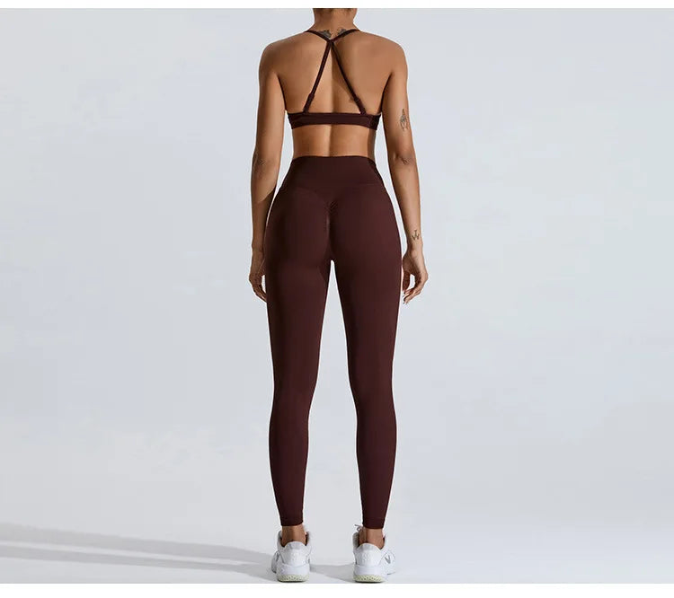Women Sports Underwear Scrunch Push-up High Support Adjustable Thin Shoulder Strap Tank Fitness Top Seamless Workout Yoga Bras