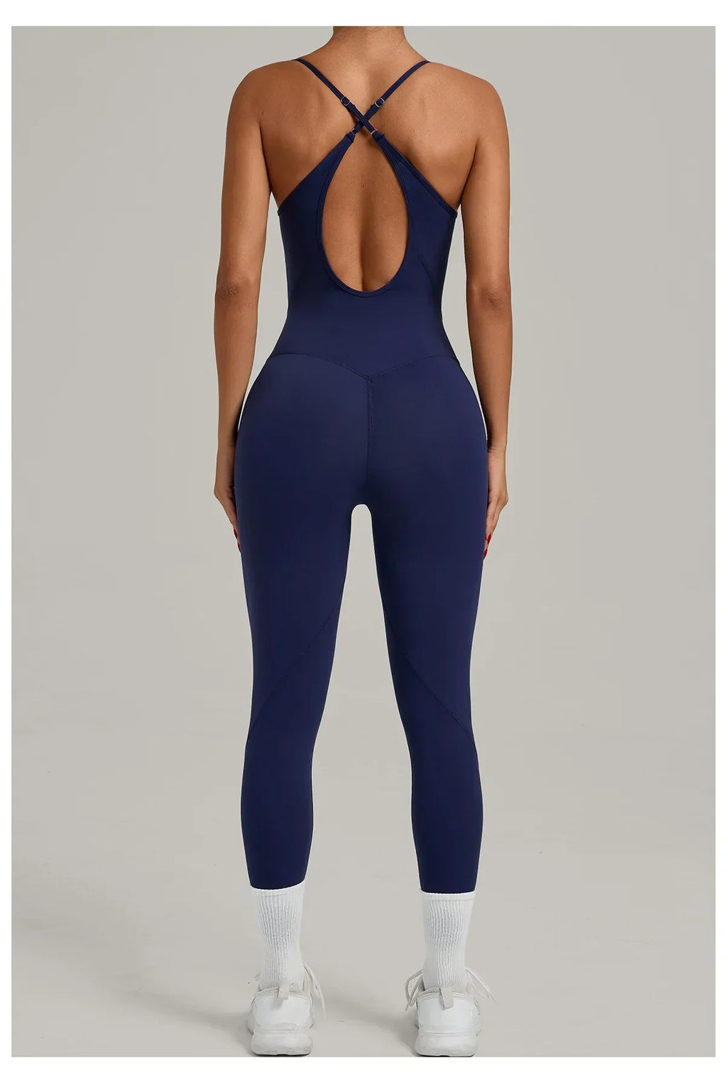 Fitness Jumpsuit Women Tracksuit Sports Playsuit Running One Piece Yoga Suit Scrunch Backless Set Rompers Gym Clothes