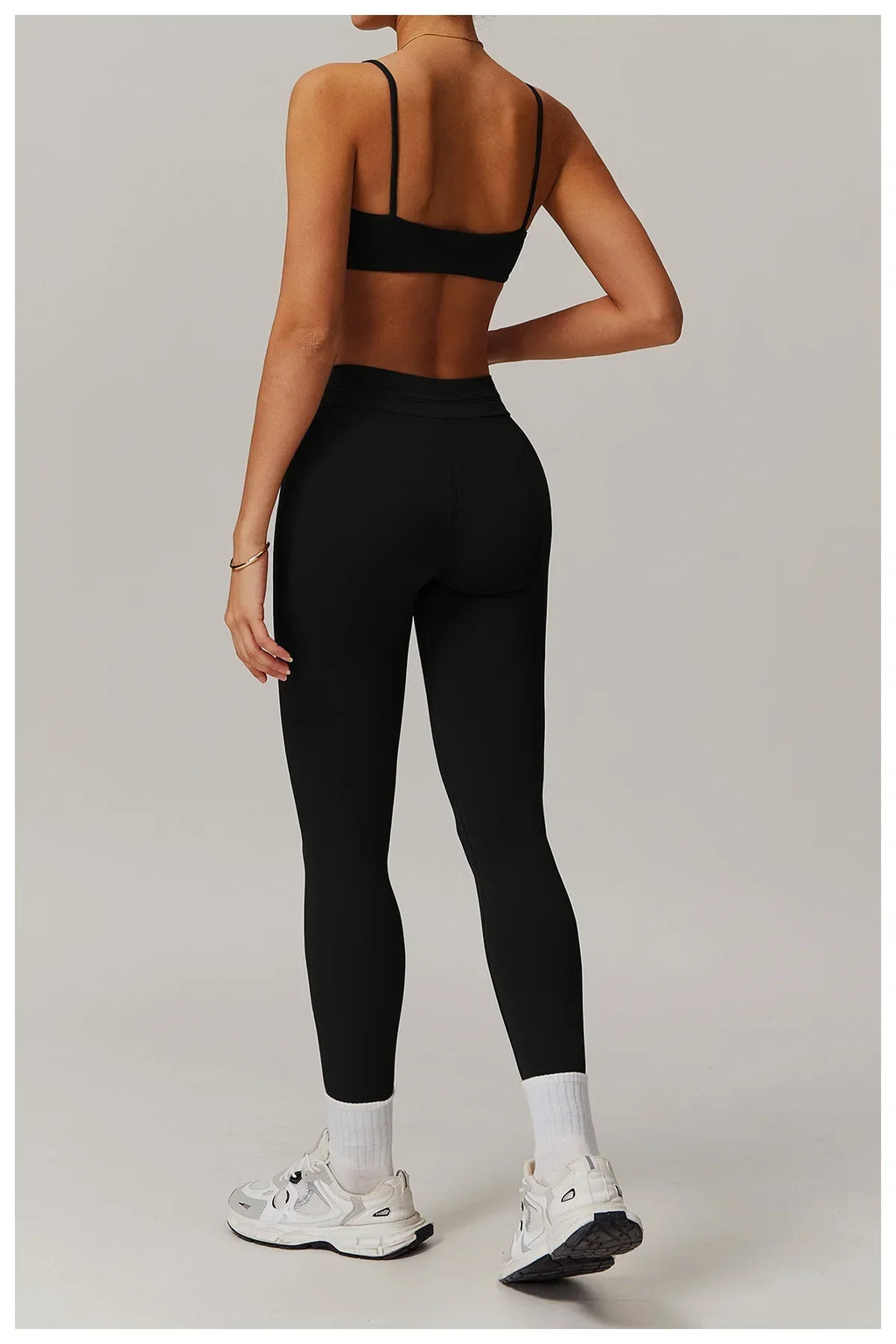 Women Gym Leggings Workout Yoga Sports Pant Stretchy High Waist Straps Leggings Fitness Tights Sports Push Up Activewear Pants