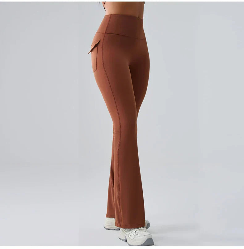 Yoga Pants Sport Leggings Women Flared Yoga Pants High Waist Wide Leg Pants Push Up Woman Tight Fitness Workout Gym Bell-bottoms