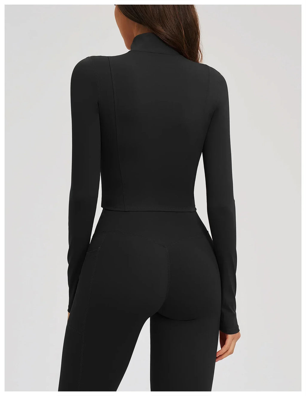 Yoga Long Sleeve Zipper Jacket Women Crop Tops T-shirts Solid Sports Top Running Shirts Sexy Quick Dry Fitness Gym Sport Wear