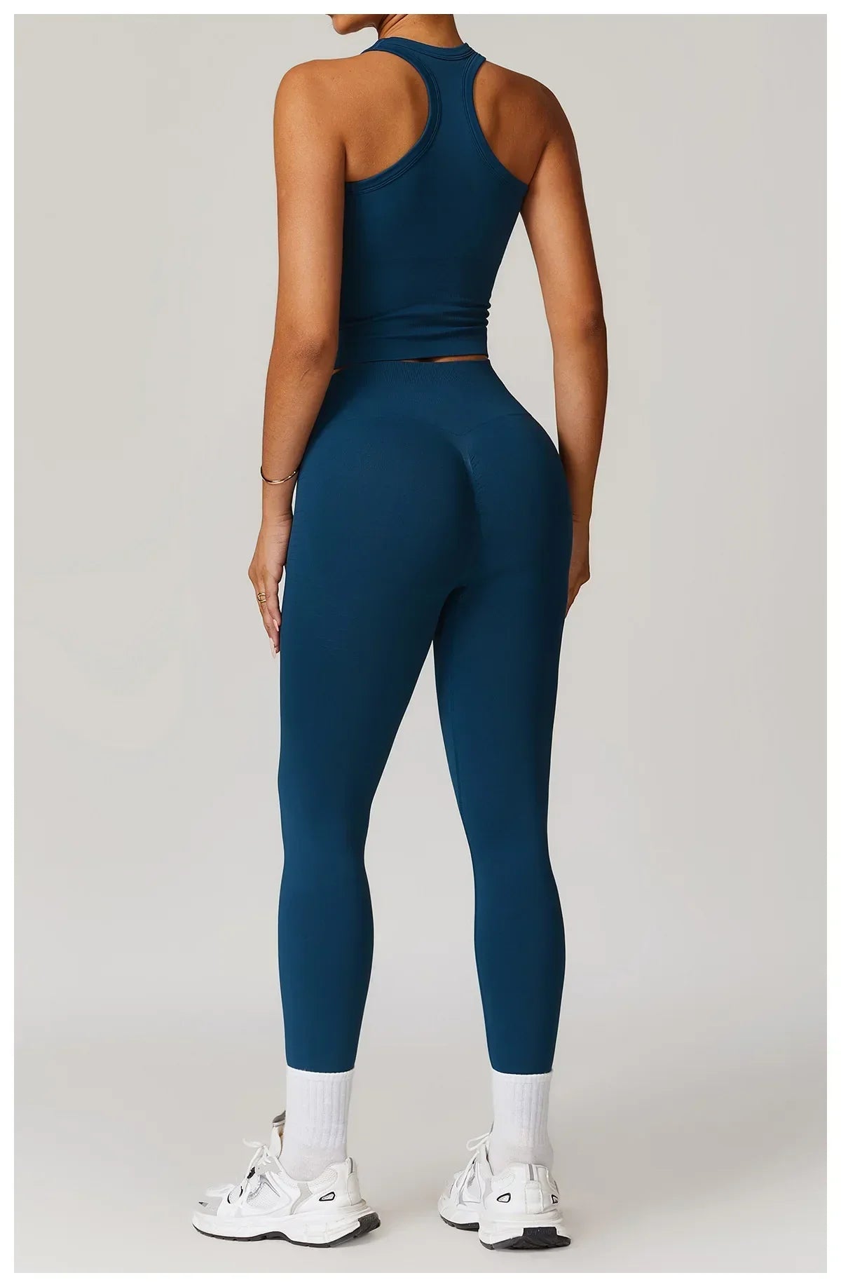 2 Pieces Women's Clothes Seamless Yoga Set Workout Tracksuit Sportswear Gym Clothing High Waist Leggings Fitness Sports Suits