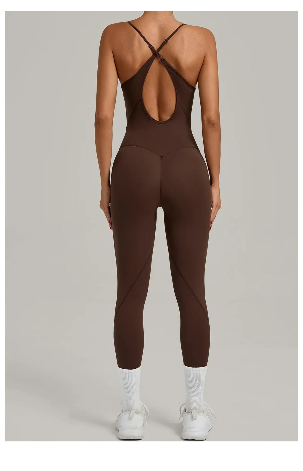 Fitness Jumpsuit Women Tracksuit Sports Playsuit Running One Piece Yoga Suit Scrunch Backless Set Rompers Gym Clothes