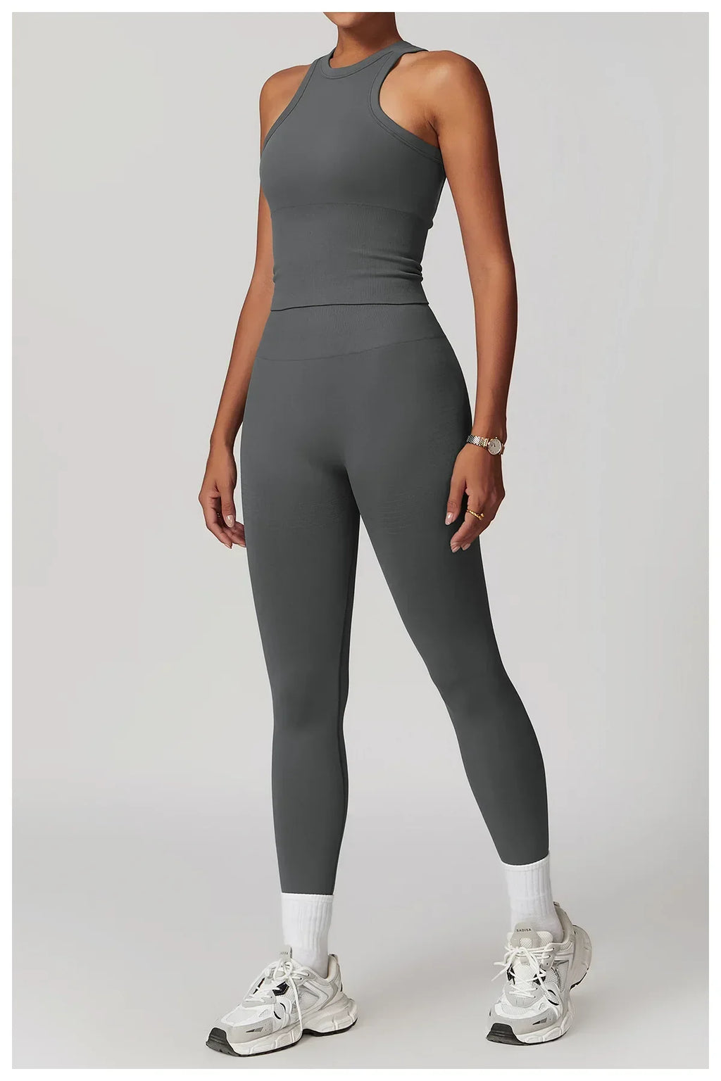 2 Pieces Women's Clothes Seamless Yoga Set Workout Tracksuit Sportswear Gym Clothing High Waist Leggings Fitness Sports Suits