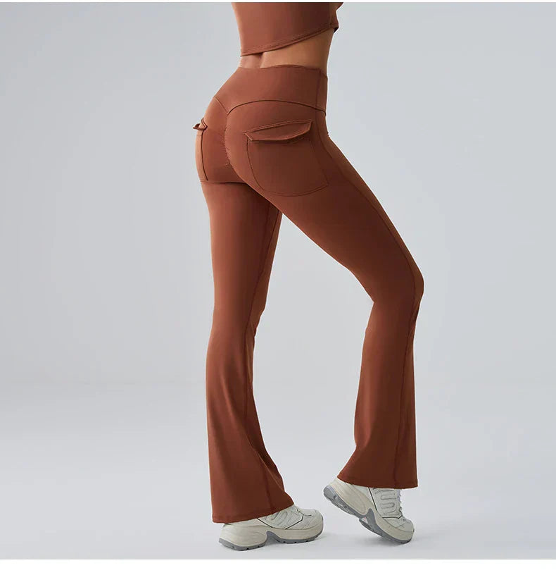 Yoga Pants Sport Leggings Women Flared Yoga Pants High Waist Wide Leg Pants Push Up Woman Tight Fitness Workout Gym Bell-bottoms