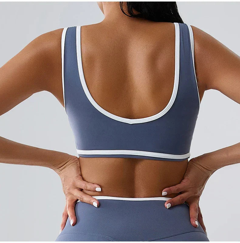 Patchwork Tank Top Women Underwear Gym Women Sports Bra Push Up Crop Tops Fitness Bras Breathable Running Athletic Sportswear
