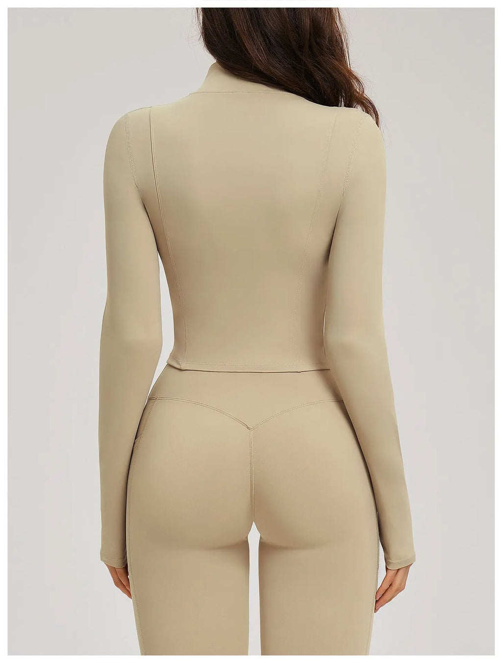 Yoga Long Sleeve Zipper Jacket Women Crop Tops T-shirts Solid Sports Top Running Shirts Sexy Quick Dry Fitness Gym Sport Wear