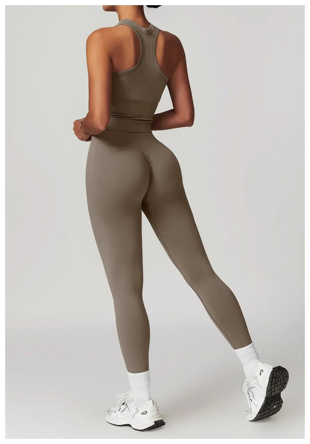 2 Pieces Women's Clothes Seamless Yoga Set Workout Tracksuit Sportswear Gym Clothing High Waist Leggings Fitness Sports Suits