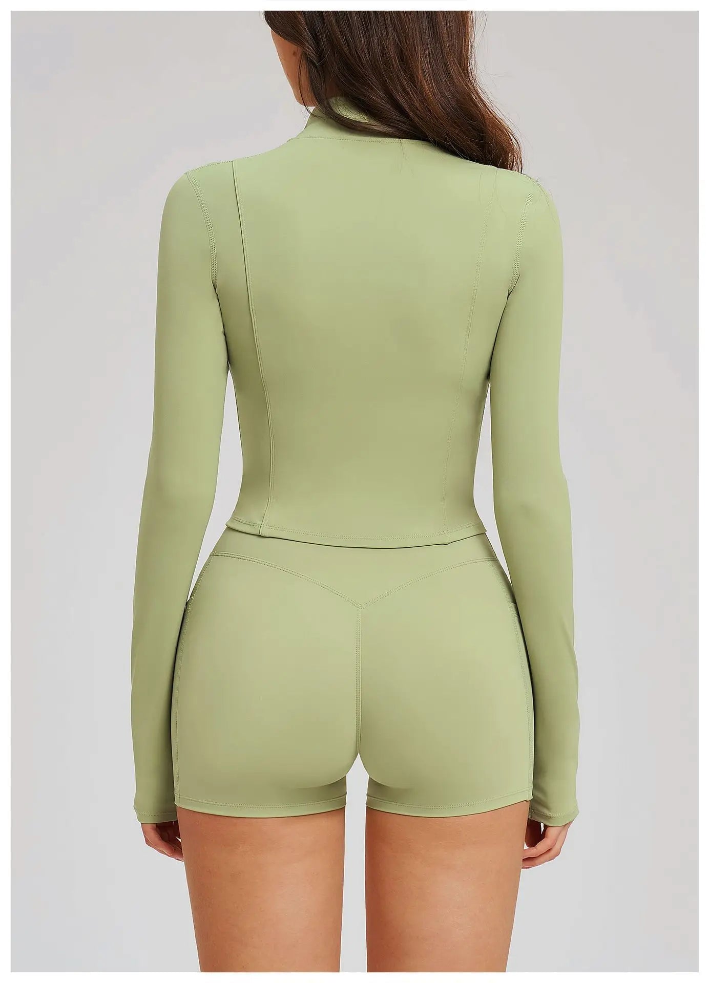 Yoga Long Sleeve Zipper Jacket Women Crop Tops T-shirts Solid Sports Top Running Shirts Sexy Quick Dry Fitness Gym Sport Wear