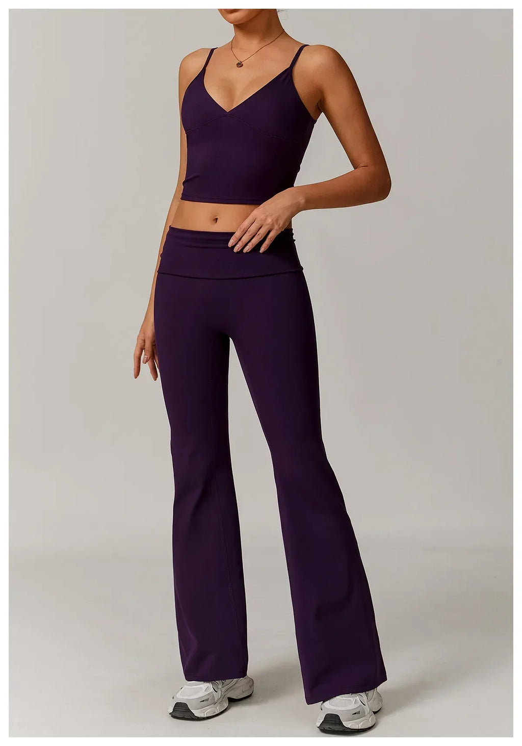 Flare Leggings Yoga Pants Women High Waist Wide Leg Yoga Pants Gym Sports Slim Flared Tights Pants Control Tummy Dance Trousers