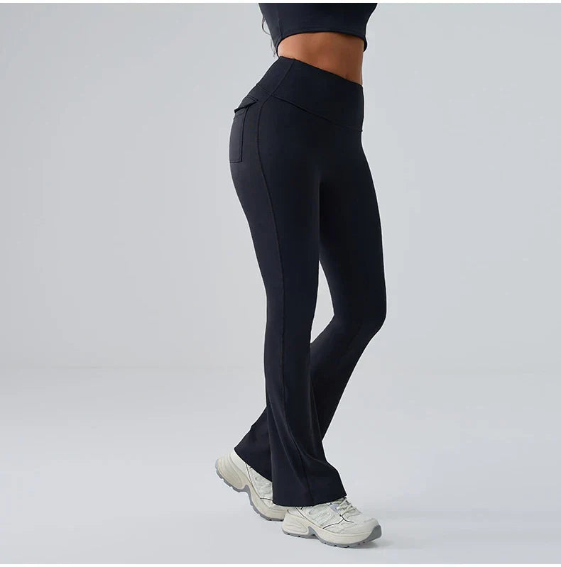 Yoga Pants Sport Leggings Women Flared Yoga Pants High Waist Wide Leg Pants Push Up Woman Tight Fitness Workout Gym Bell-bottoms