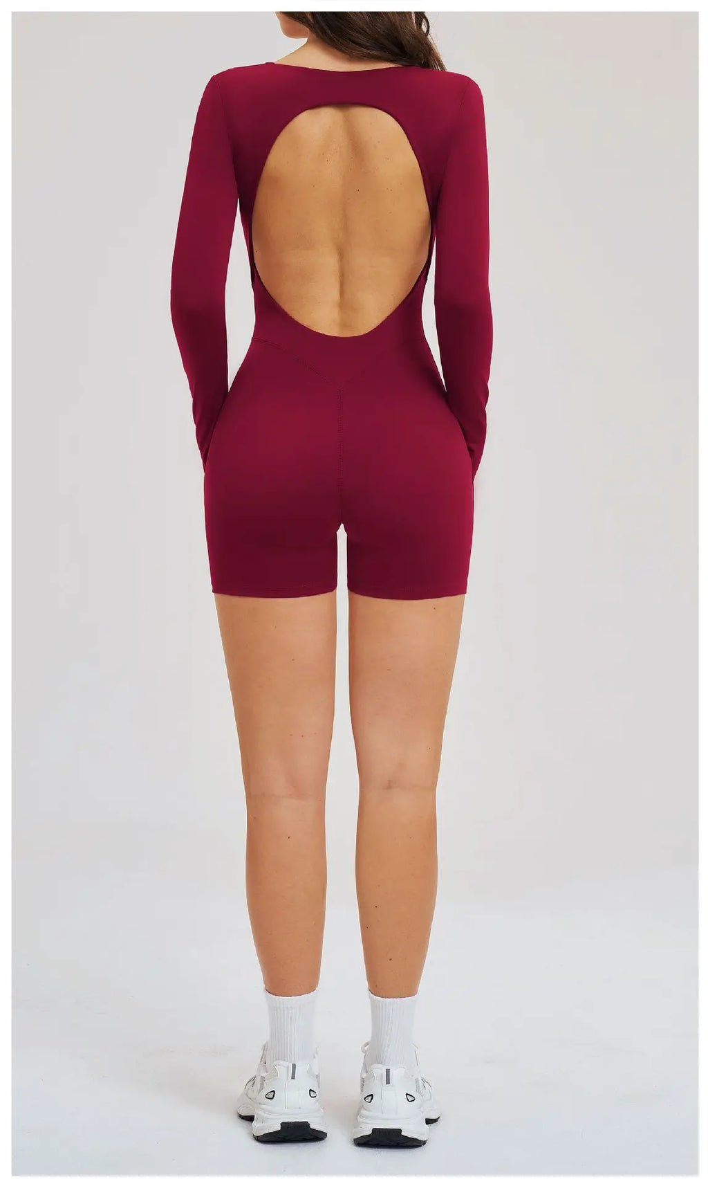 Women Bodysuits Gym Rompers Push Up Workout Clothes Backless Scrunch Fitness Sports Yoga Bodysuit Short Sleeves Fitness Jumpsuit