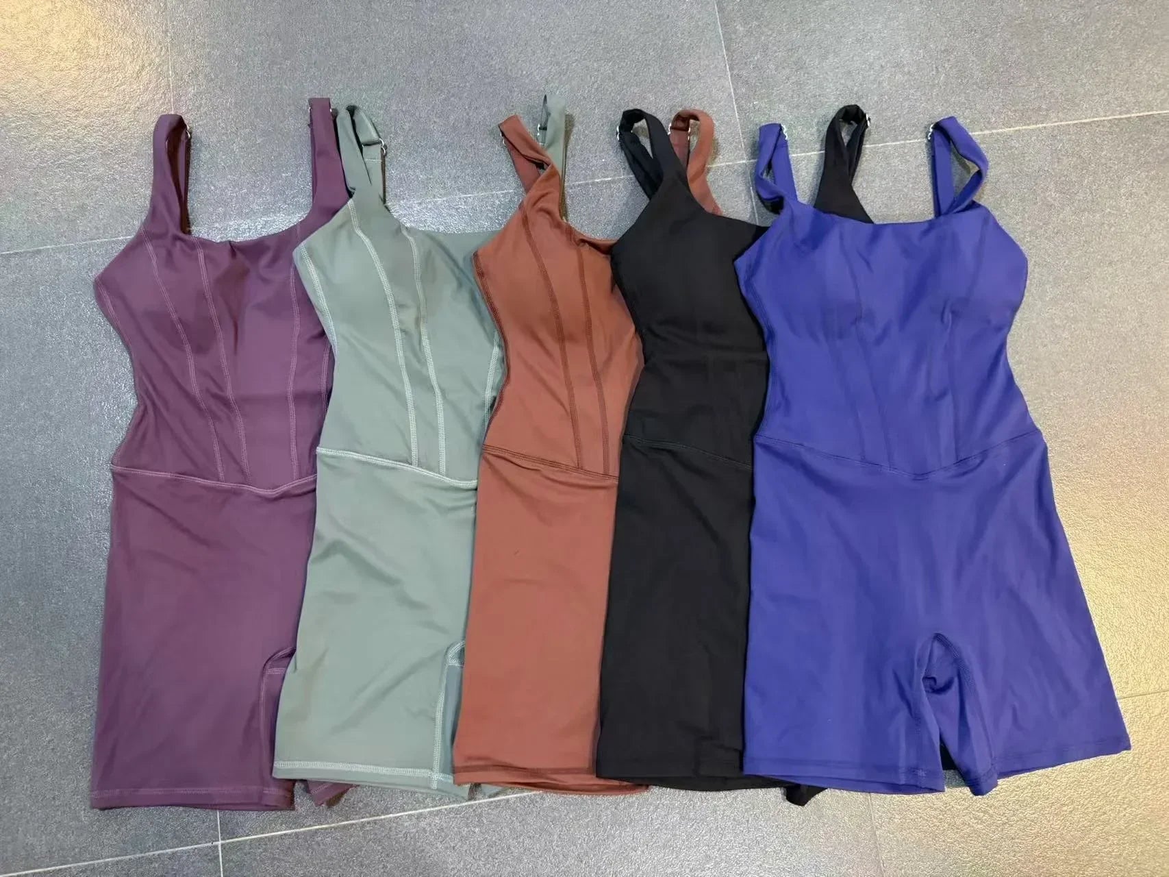 Women's Tracksuit Backless Workout Rompers Top Bodycon One Piece Halter Sleeveless Bodysuit Short Jumpsuits Push Up Sportswear