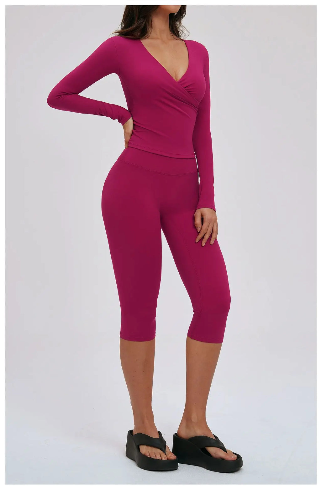 Yoga Suit 2PCS Sports Outfits Women Quick-Drying Gym Set Women Tracksuit Running Workout Long Sleeve Sports Shirt Yoga Clothing
