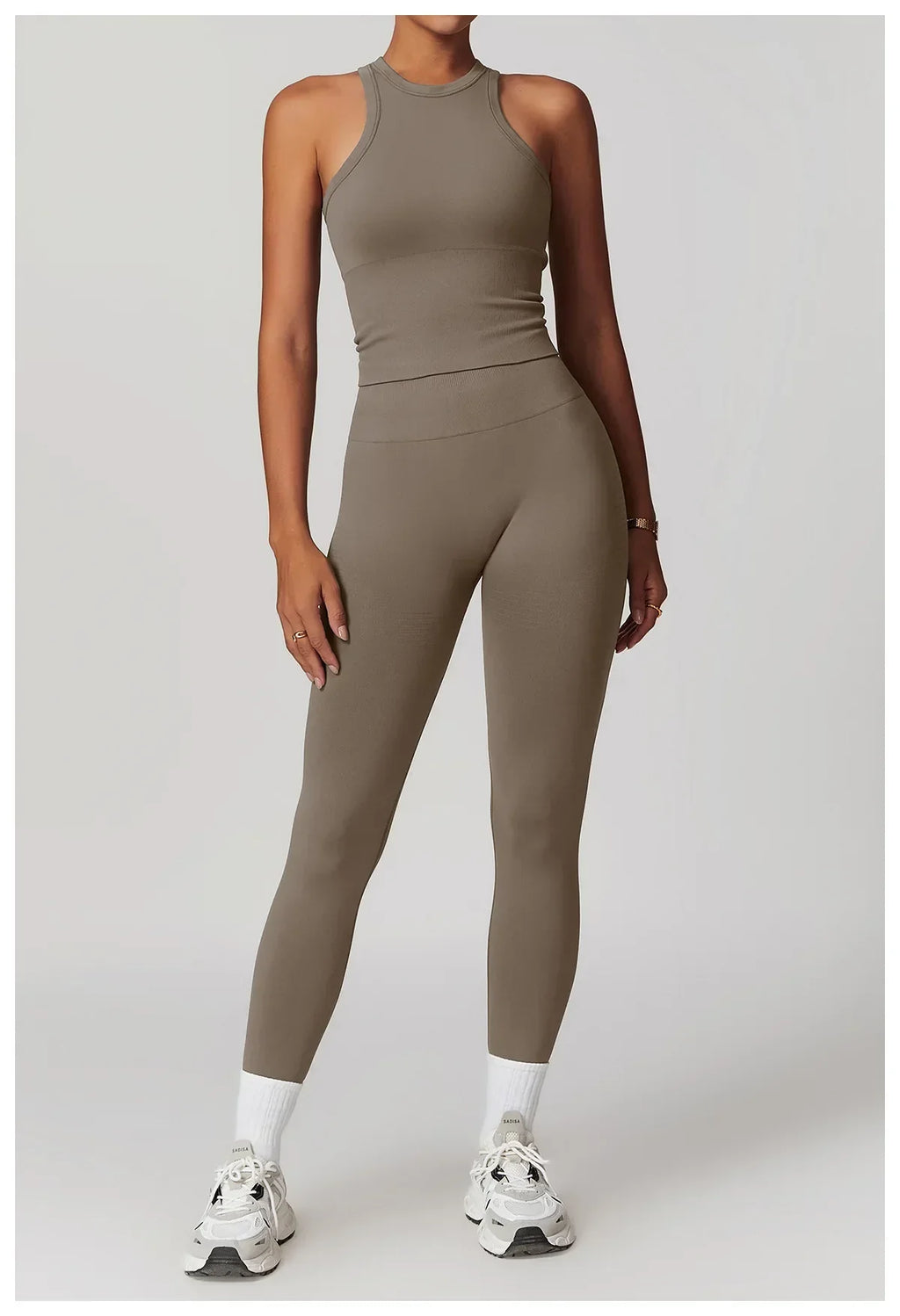 2 Pieces Women's Clothes Seamless Yoga Set Workout Tracksuit Sportswear Gym Clothing High Waist Leggings Fitness Sports Suits