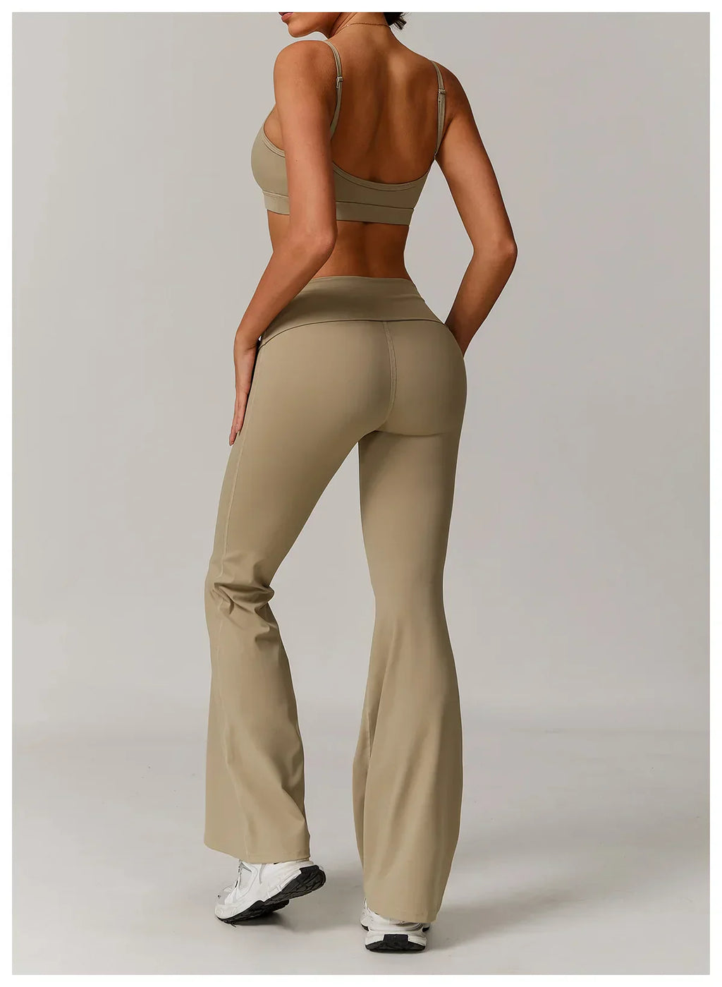 Flare Leggings Yoga Pants Women High Waist Wide Leg Yoga Pants Gym Sports Slim Flared Tights Pants Control Tummy Dance Trousers