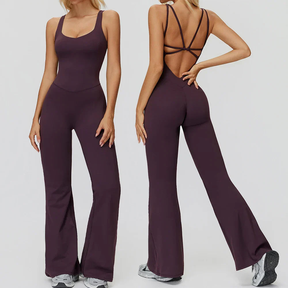 Gym Set Women Tracksuit Yoga Suit Sportswear Women Suit Sports Jumpsuit Fitness Rompers Stretch Female Push Up Workout Bodysuits