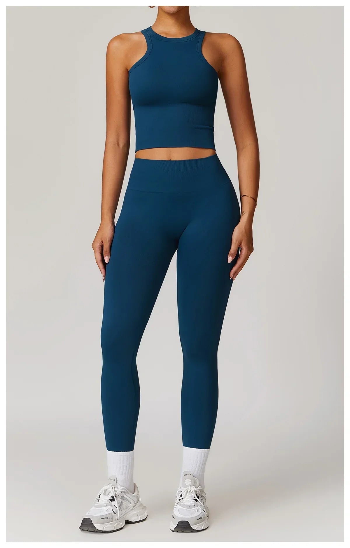 2 Pieces Women's Clothes Seamless Yoga Set Workout Tracksuit Sportswear Gym Clothing High Waist Leggings Fitness Sports Suits