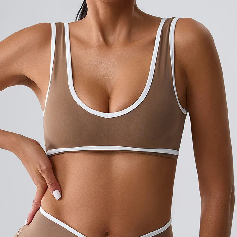 Patchwork Tank Top Women Underwear Gym Women Sports Bra Push Up Crop Tops Fitness Bras Breathable Running Athletic Sportswear