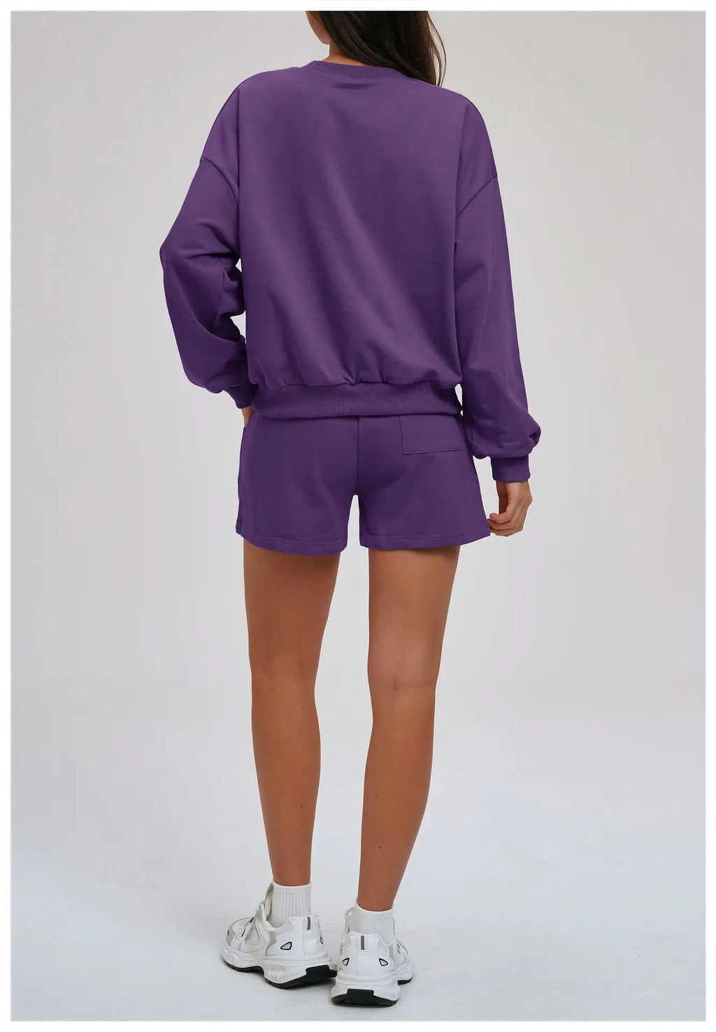2-piece Yoga Set Women's Hoodie Set Winter Loose Long Sleeved Sports Set Outdoor Fitness Set Cycling Shorts Casual Set