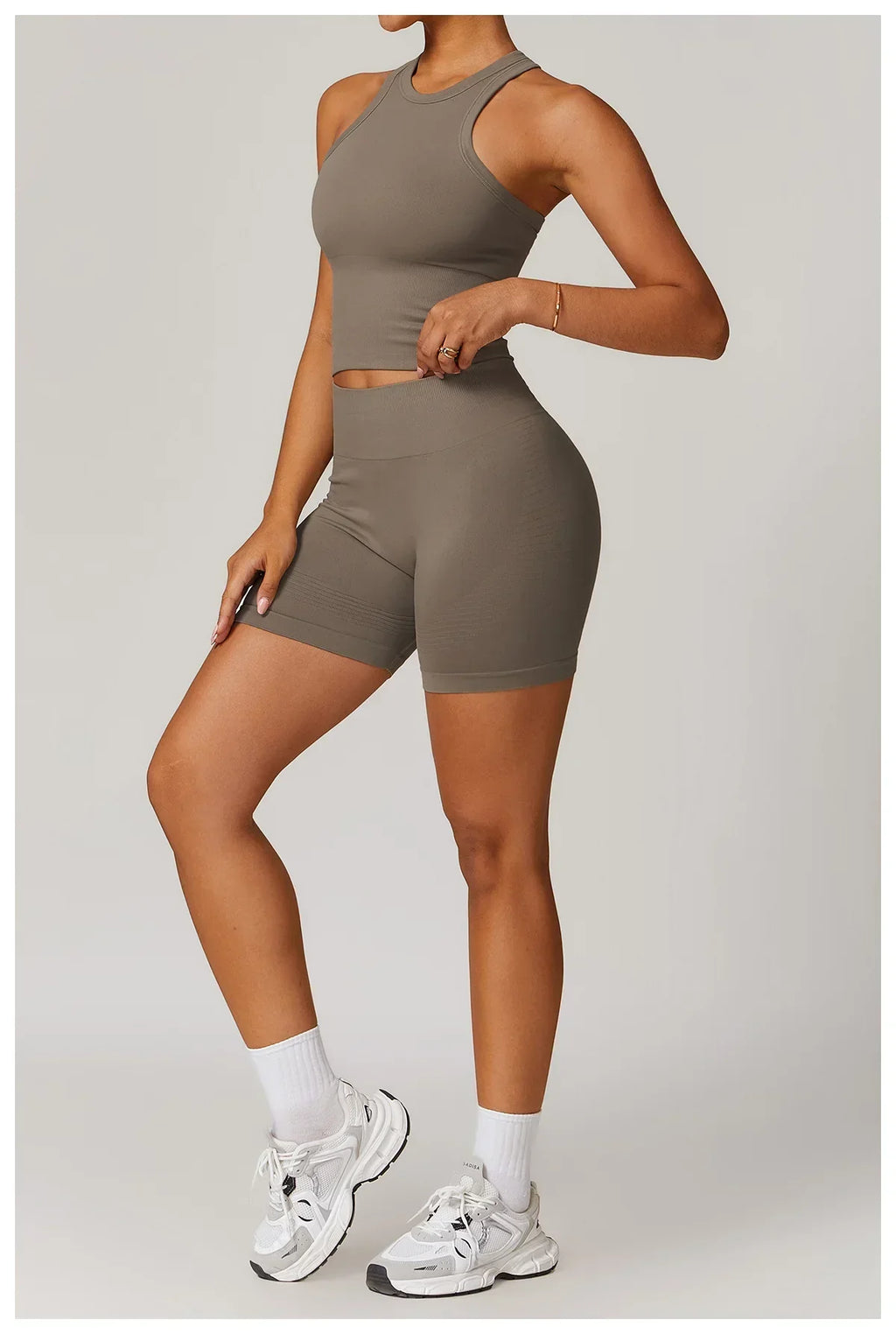2 Pieces Women's Clothes Seamless Yoga Set Workout Tracksuit Sportswear Gym Clothing High Waist Leggings Fitness Sports Suits