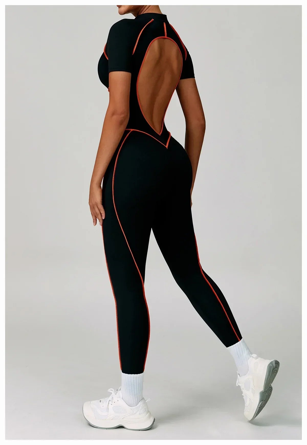 Gym Set Women Training Yoga Suit Sportswear Women Short Sleeves Sports Jumpsuit Fitness Rompers Zipper Push Up Workout Bodysuits