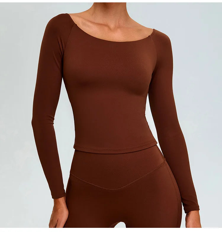 Yoga Set Women's Tracksuit 2 Pieces Workout Sportswear Running Gym Clothing High Waist Leggings Fitness Long Sleeved Sports Suit