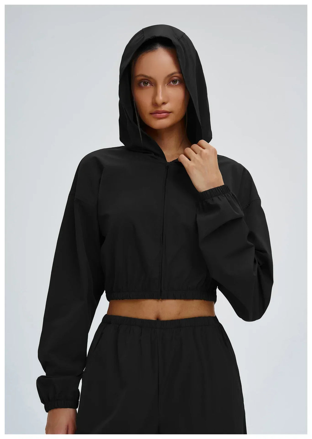 New Yoga Long Sleeve Outdoor Sunscreen Coat Women's Zipper Windproof Hoodie Sports Coat Cycling and Mountaineering Outerwear Top