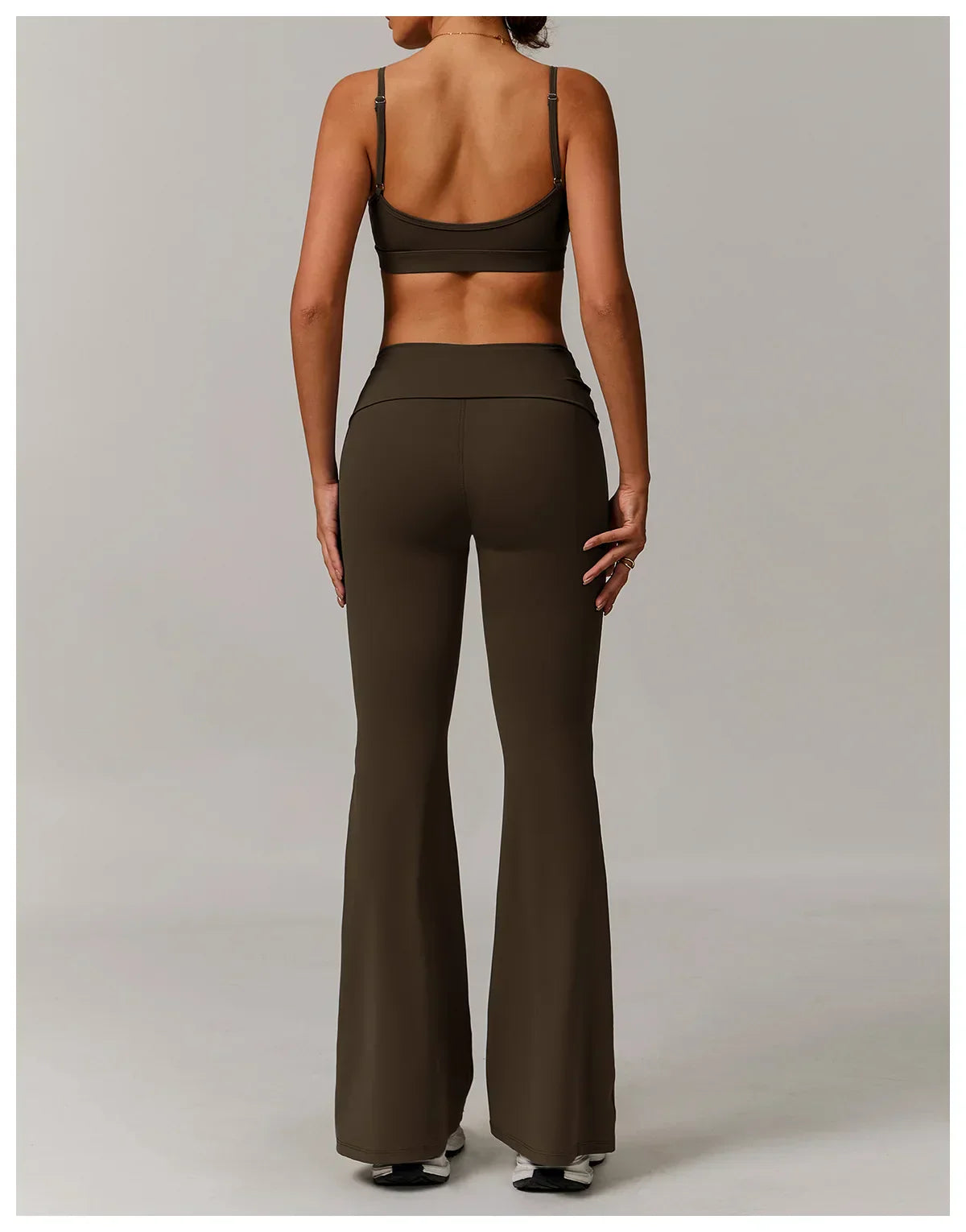 Flare Leggings Yoga Pants Women High Waist Wide Leg Yoga Pants Gym Sports Slim Flared Tights Pants Control Tummy Dance Trousers