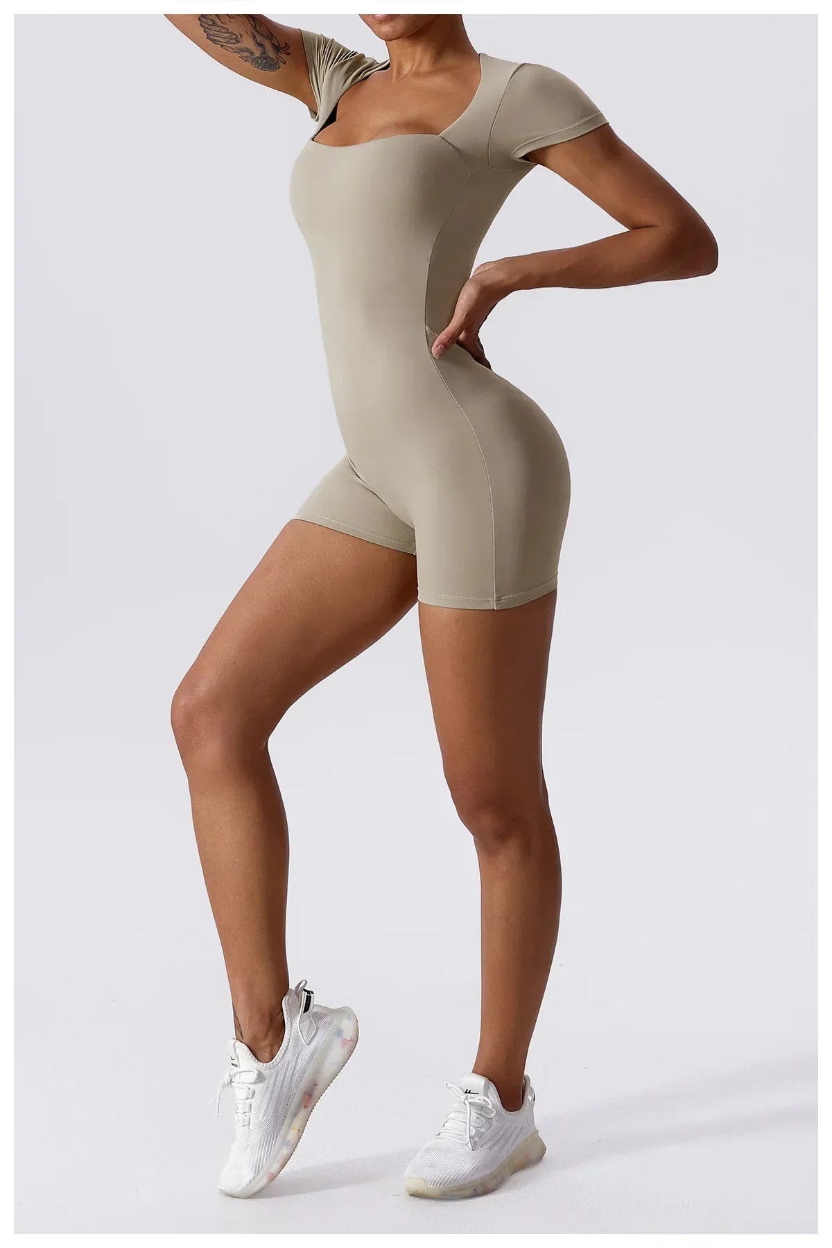 Yoga Set Women Jumpsuits Short One Piece Sports Suit Short Sleeve Gym Clothes Push Up Training Fitness Yoga Bodysuit Sportswear
