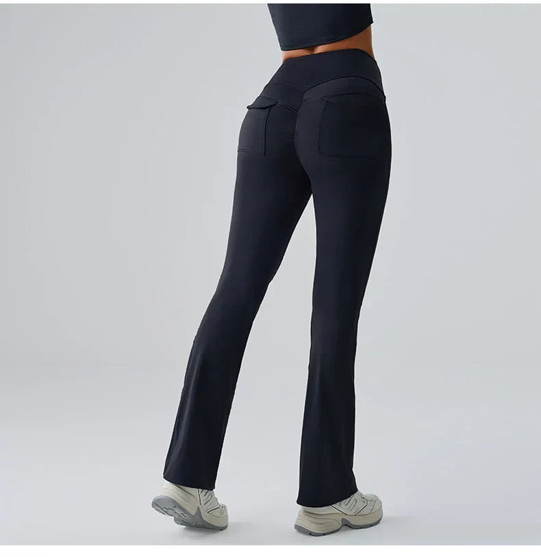Yoga Pants Sport Leggings Women Flared Yoga Pants High Waist Wide Leg Pants Push Up Woman Tight Fitness Workout Gym Bell-bottoms