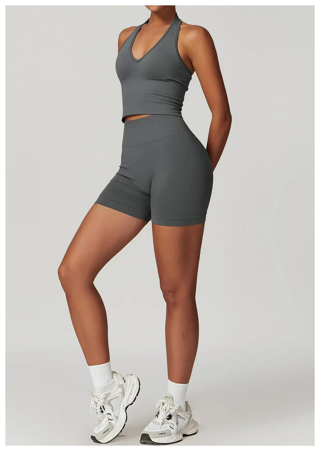2 Pieces Women's Clothes Seamless Yoga Set Workout Tracksuit Sportswear Gym Clothing High Waist Leggings Fitness Sports Suits